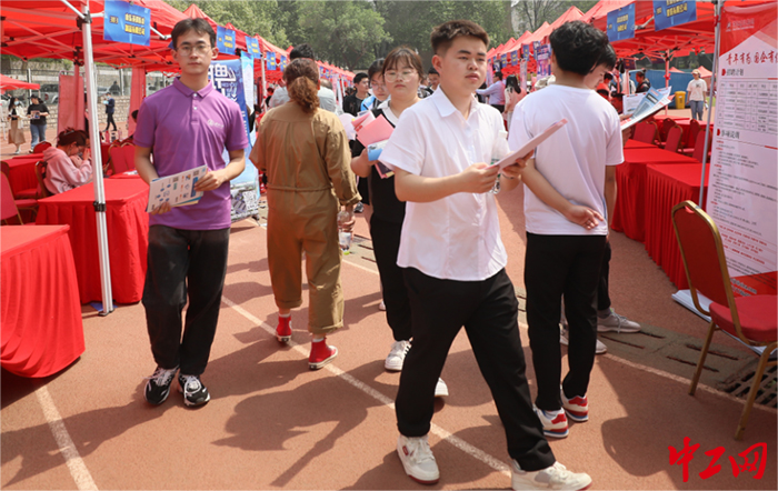 日前,山东省某地人社部门搭平台,为大学毕业生找工作。济南市人力资源和社会保障局供图